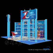 Projeto da exposição da cabine, cabine portátil espaço 10x20 sistema de stands de exposição, cabine design para a feira